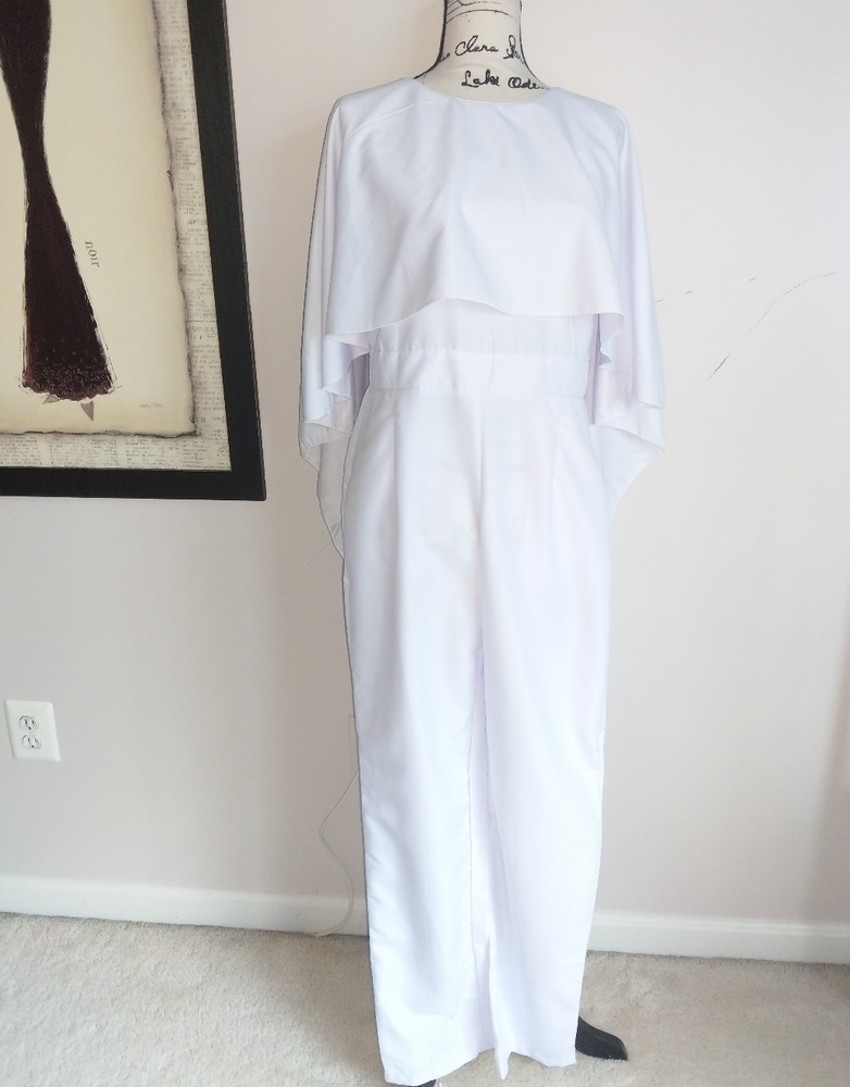 Orderplus Jumpsuit Ruffled with Deep Plunged Back - Picture 6 of 8